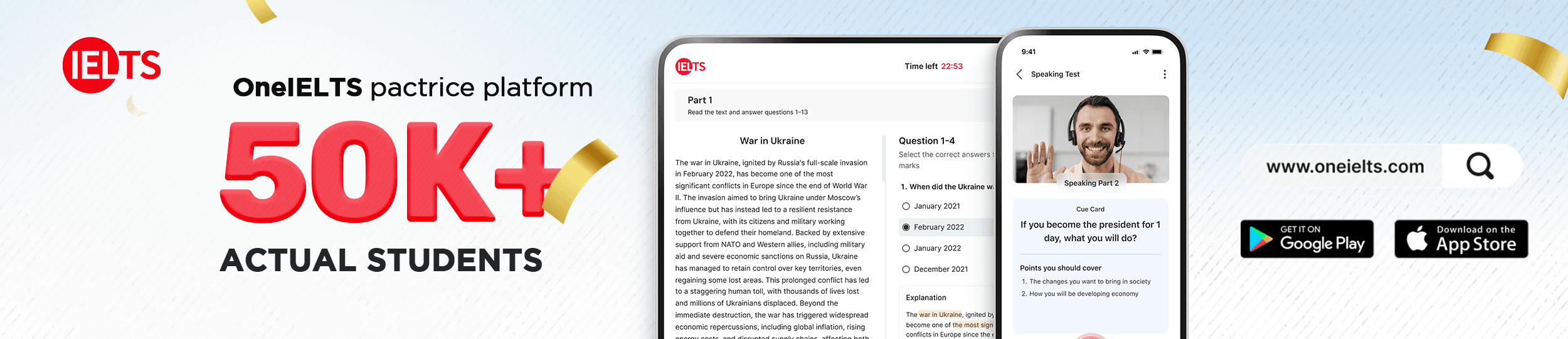 OneIELTS - IELTS Exam Prep App